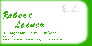 robert leiner business card